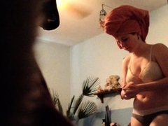 Kinky voyeur spies on a stunning amateur milf in underwear
