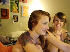 Cute amateur teens enjoys a hot lesbian experience on webcam