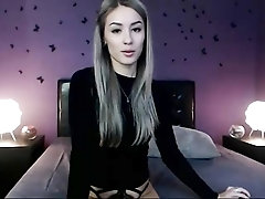 Giggling Blonde Teen Webcam Striptease