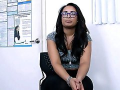 Aroused babe shoves entire dick down her puffy cunt for a wild interview